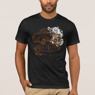 Camiseta Keeptruckin'- withflowers-marrón