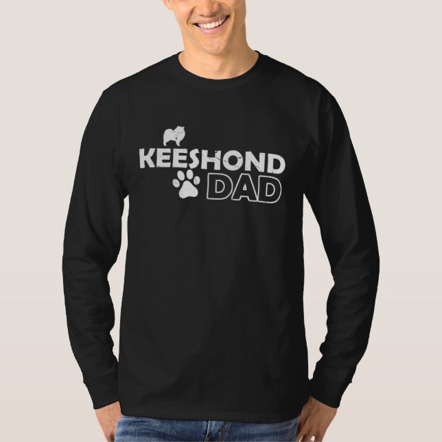 Camiseta Keeshond Dad  Cute Dog Owner Adopt Rescue Fathers  (Anverso)