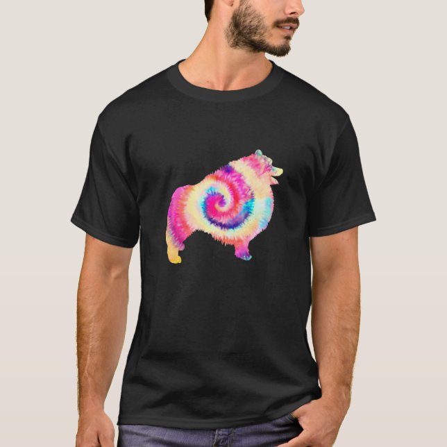 Camiseta Keeshond Dog Lover Dueño De Perros Tie Dye (Anverso)