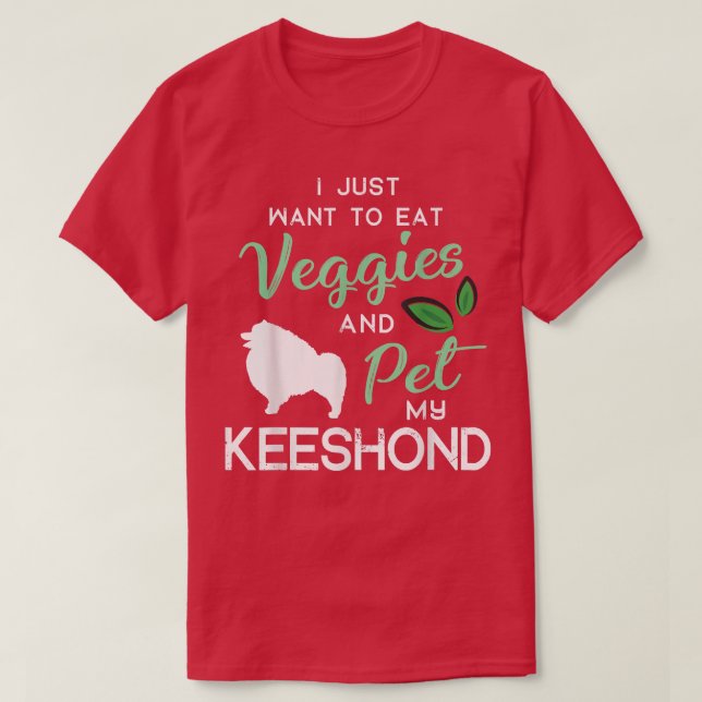 Camiseta Keeshond Funny Vegan Dog Lover Dueño De Xmas Cumpl (Diseño del anverso)