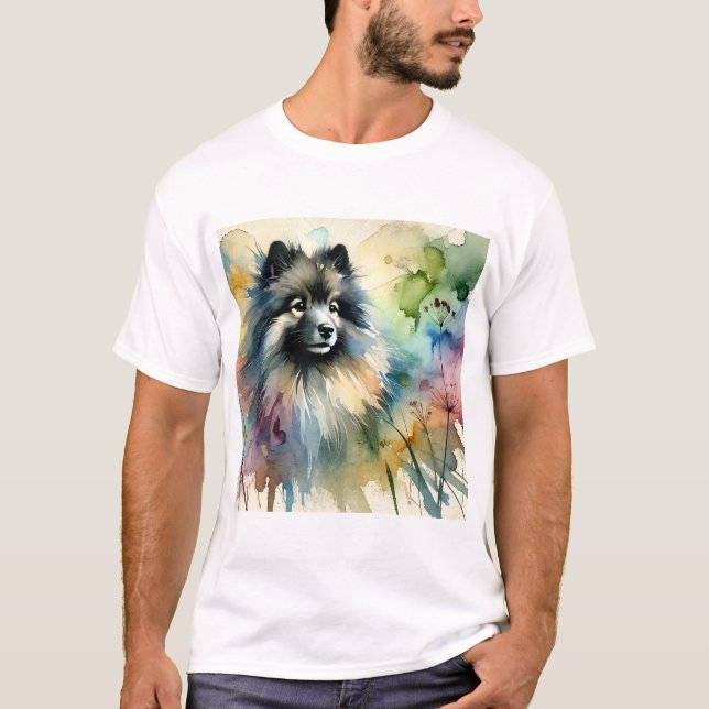 Camiseta Keeshond in Watercolor 150624AREF123 - Watercolor (Anverso)