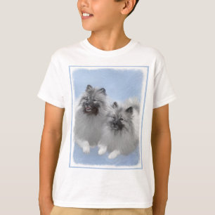 Camiseta Keeshond Pair de Kees pintura animal original