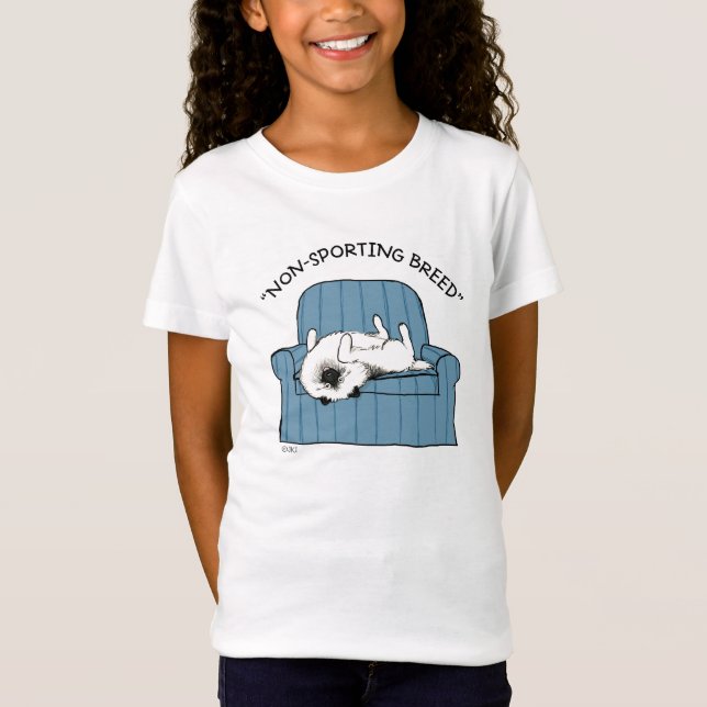 Camiseta Keeshond "raza No-Que se divierte " (Anverso)