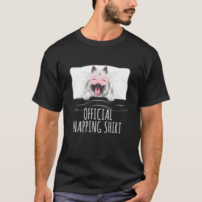Camiseta Keeshond Unicornio Máscara de Sueño (Anverso)