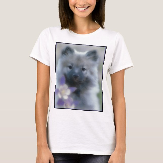 Camiseta Keeshond y Columbine - Fotografía de perro (Anverso)