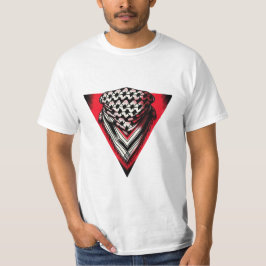 Camiseta Keffiyeh del Triángulo Rojo invertido