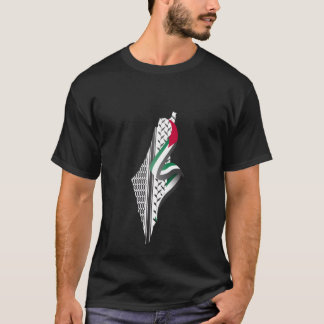 Camiseta Keffiyeh Palestina Map Arabic Scarf Shemagh Palest
