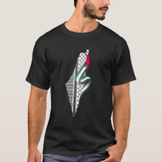 Camiseta Keffiyeh Palestina Map Arabic Scarf Shemagh Palest