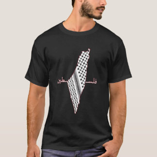 Camiseta Keffiyeh Palestina Map Arabic Scarf Shemagh Palest
