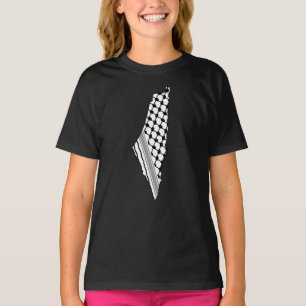 Camiseta Keffiyeh palestino, mapa libre de Palestina Kufiya