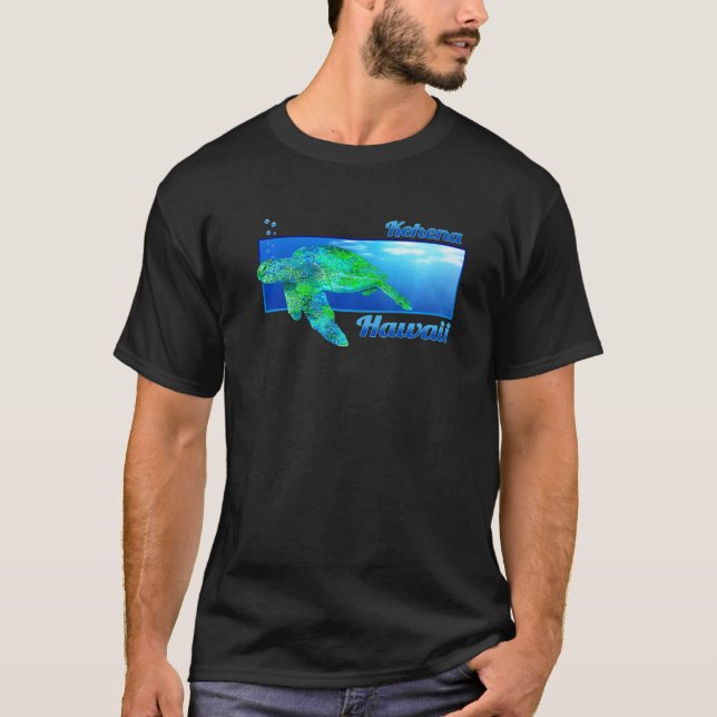 Camiseta Kehena Hawaii Swimming Honu (Anverso)