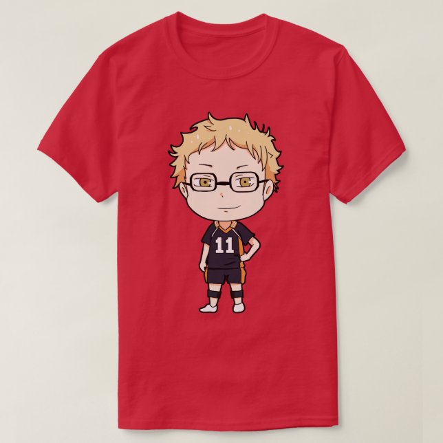 Camiseta Kei Tsukishima Chibi Design (Diseño del anverso)