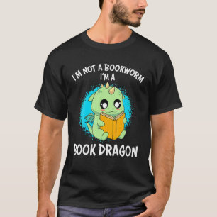 Camiseta Kein Bücherwurm Libro Dragon Children