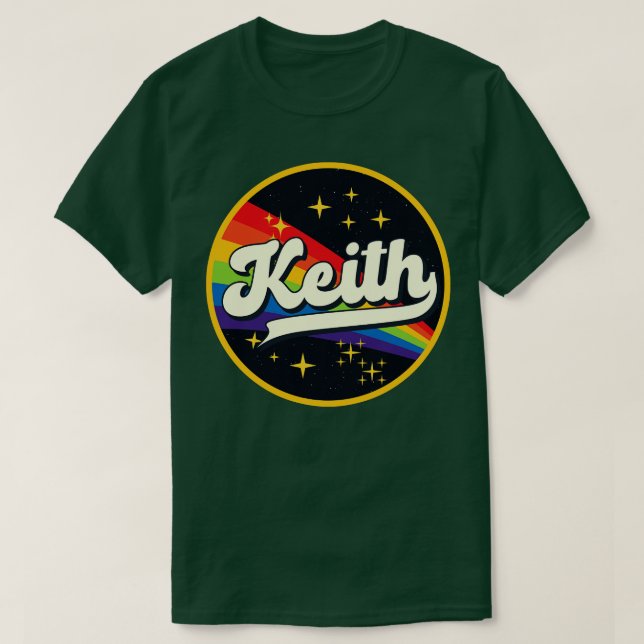 Camiseta Keith Rainbow In Space Vintage Style (Diseño del anverso)