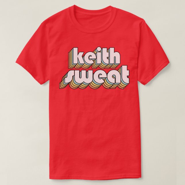 Camiseta Keith Sweat Retro Rainbow Typography Estilo 2 (Diseño del anverso)