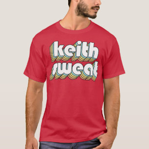 Camiseta Keith Sweat Retro Rainbow Typography Estilo desvan
