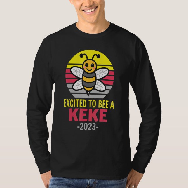 Camiseta Keke 2023   Bee   Grandma   Excited To Be A Keke (Anverso)