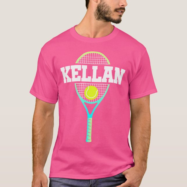 Camiseta Kellan Nombre Jugador De Tenis Bola Y Racket Spo (Anverso)