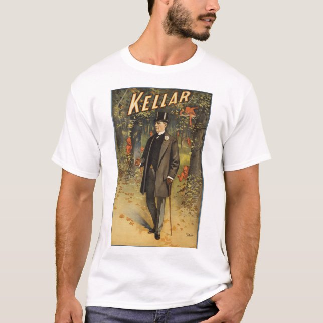 Camiseta Kellar, el mago, un paseo en los bosques (Anverso)