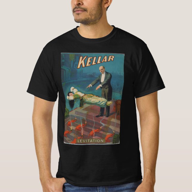 Camiseta Kellar, el Poster Mágico de la Levitación Mágica (Anverso)