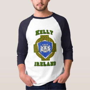 Camiseta Kelly/O'Kelly Irish Shield con Cruz Celta
