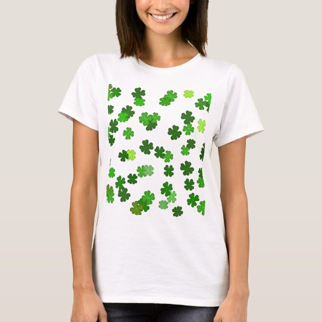 Camiseta Kelly verde “Shamrocks Falling” (Anverso)