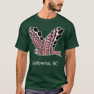 Camiseta Kelowna: ave nativa de Hawk roja de mucho arte de 