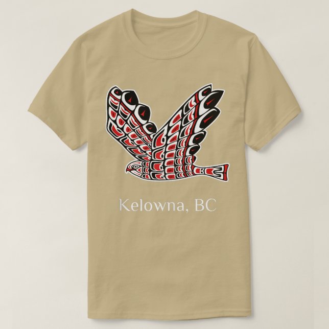 Camiseta Kelowna Red Hawk Nativo Bird of Prey Art ank (Diseño del anverso)