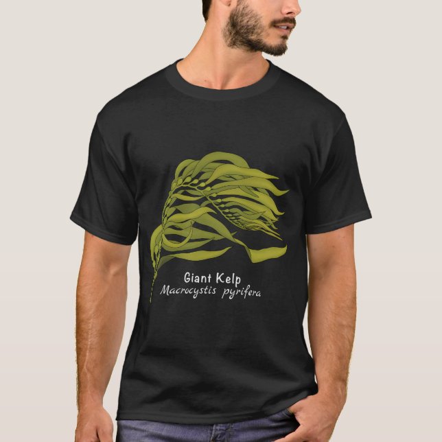 Camiseta Kelp Gigante - Macrocystis Pyrifera (Con Nombre) (Anverso)