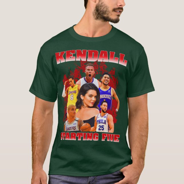 Camiseta kendall starting five 5 familia divertida con sarc (Anverso)