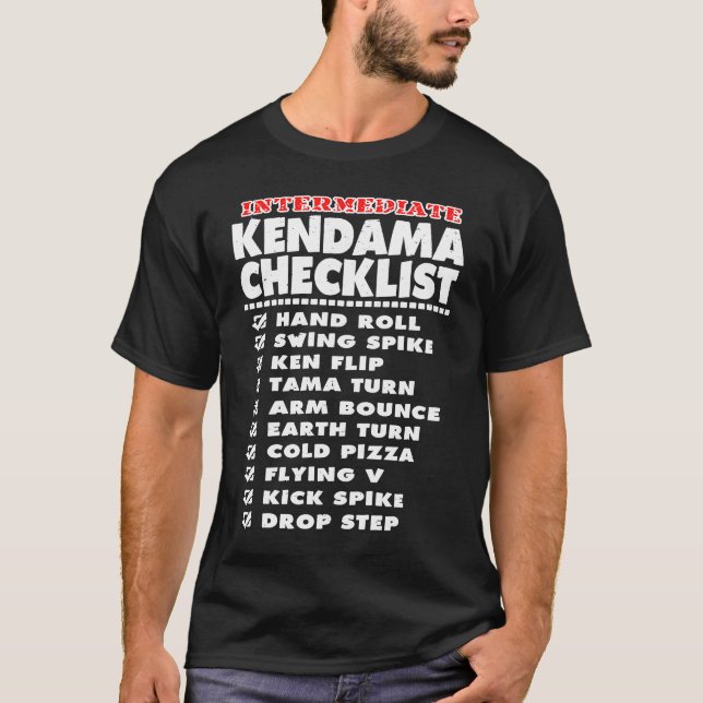 Camiseta Kendama Intermediate Tricks Checklist Fan (Anverso)