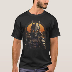 Camiseta Kendo Warrior Japan Mask Sunset Art Japonés