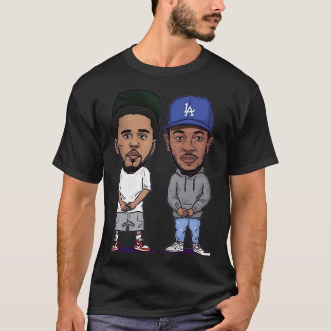 Camiseta KENDRICK LAMAR JCOLE retro (Anverso)