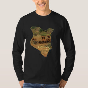 Camiseta Kenia con elefantes en África