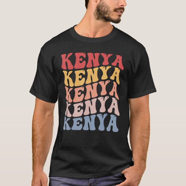 Camiseta Kenia Groovy Retro Kenyan (Anverso)