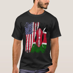 Camiseta Kenia: Raíces de la bandera media estadounidense