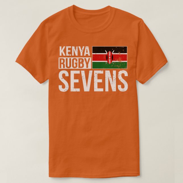 Camiseta Kenia: Rugby Siete Hinchas Orgullosos Del África K (Diseño del anverso)