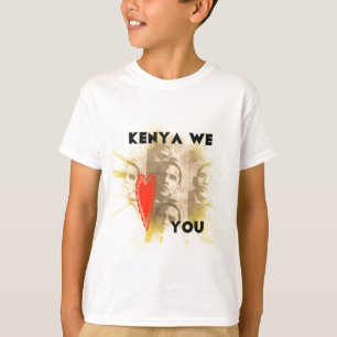 Camiseta Kenia te queremos con el diseño de arte perspectiv