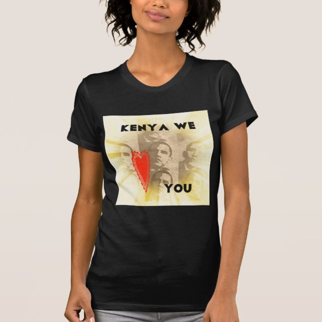 Camiseta Kenia te queremos con el diseño de arte perspectiv (Anverso)