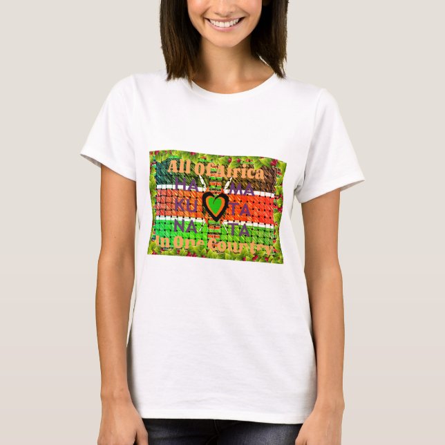 Camiseta Kenia: Toda África en un solo país - Bandera tejid (Anverso)