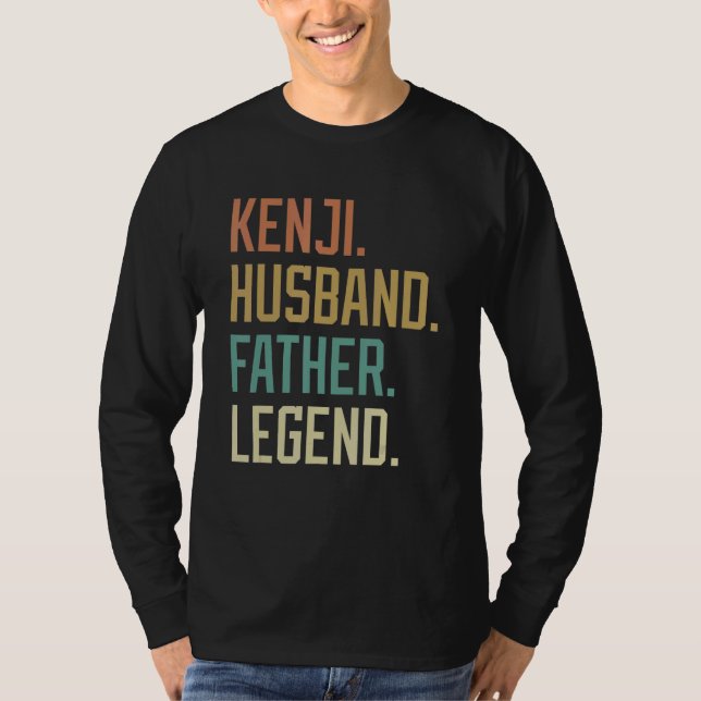 Camiseta Kenji Husband Father Legend Father's Day Retro (Anverso)
