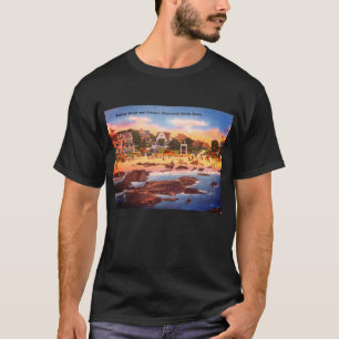 Camiseta Kennebunk Beach, Maine Vintage Cottages Photo
