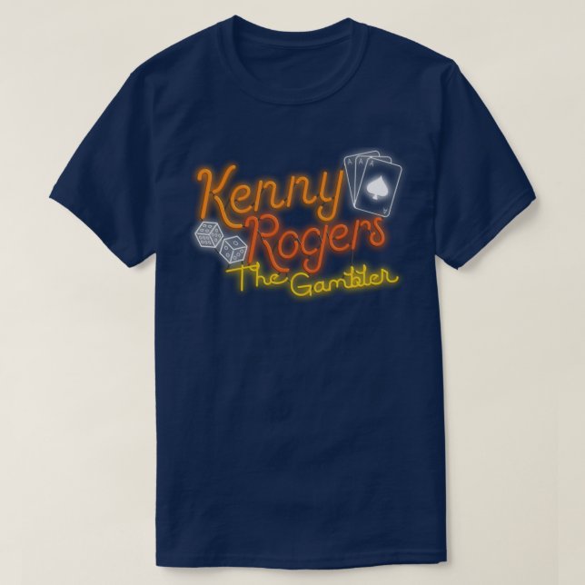 Camiseta Kenny Rogers The Gambler Neon (Diseño del anverso)