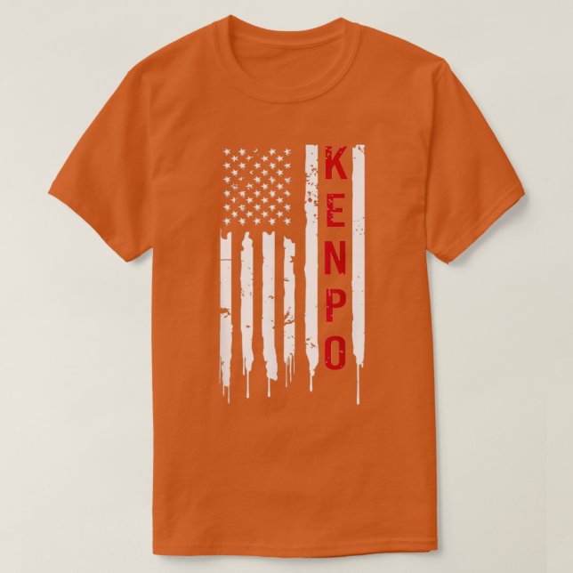 Camiseta Kenpo Karate American Flag (Diseño del anverso)