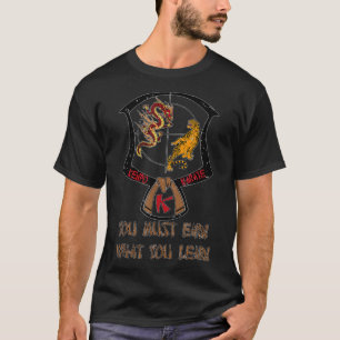 Camiseta Kenpo Karate Patch Brown Belt 3º Grado diciendo Se