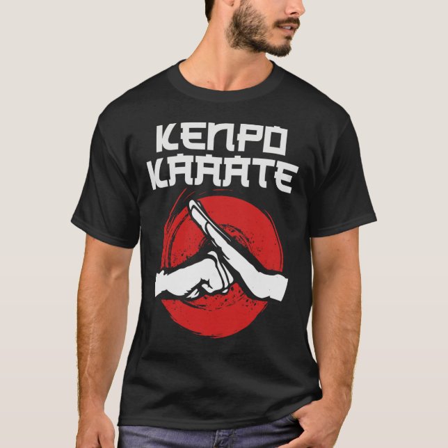 Camiseta Kenpo Karate Saludo A Los Hombres De Las Artes Mar (Anverso)
