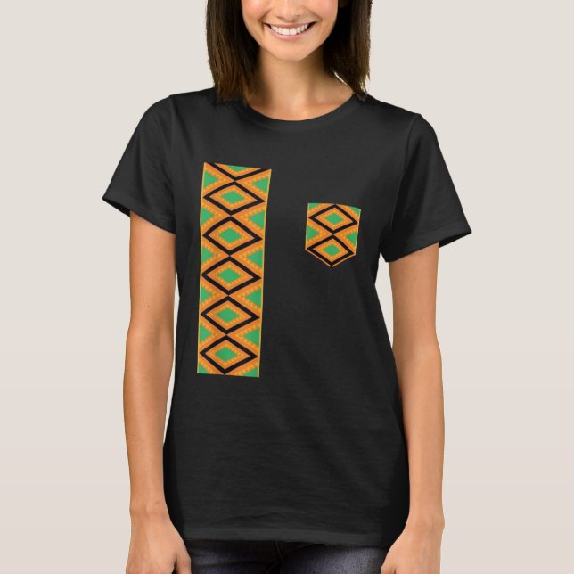 Camiseta Kente Cloth Sash And Pocket Ethnic Pride Kente Afr (Anverso)