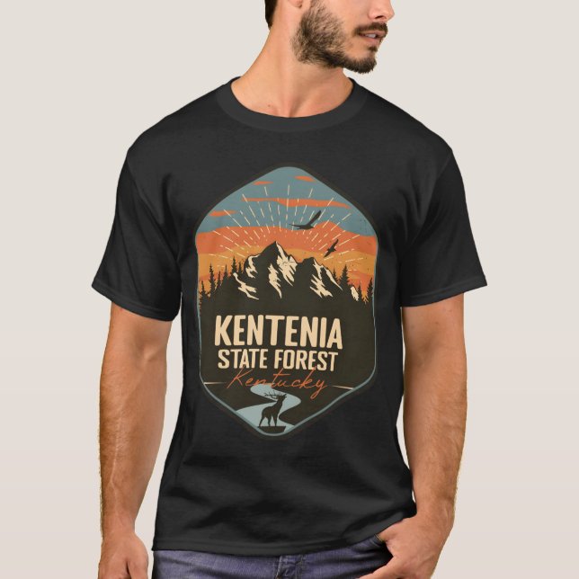 Camiseta Kentenia State Forest Kentucky KY Retro Camping bo (Anverso)