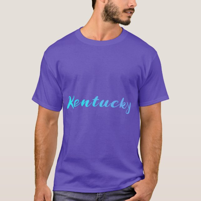 Camiseta Kentucky Blue Gradient Writing Premium (Anverso)