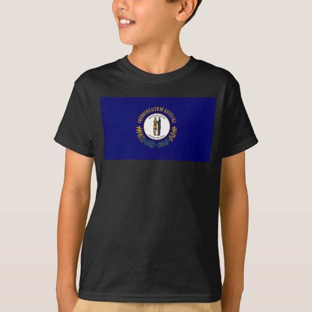 Camiseta Kentucky: Commonwealth del Bluegrass Bandera del e (Anverso)